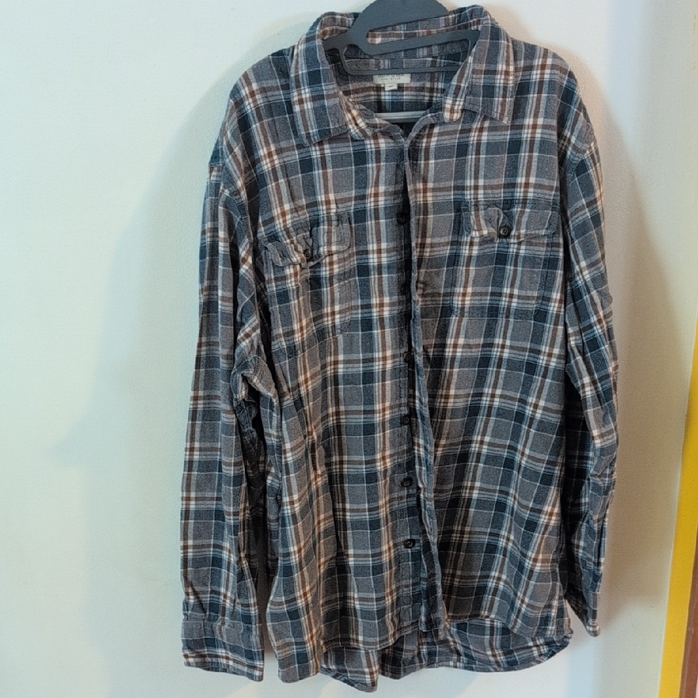 Plaid Button-Up Shirt